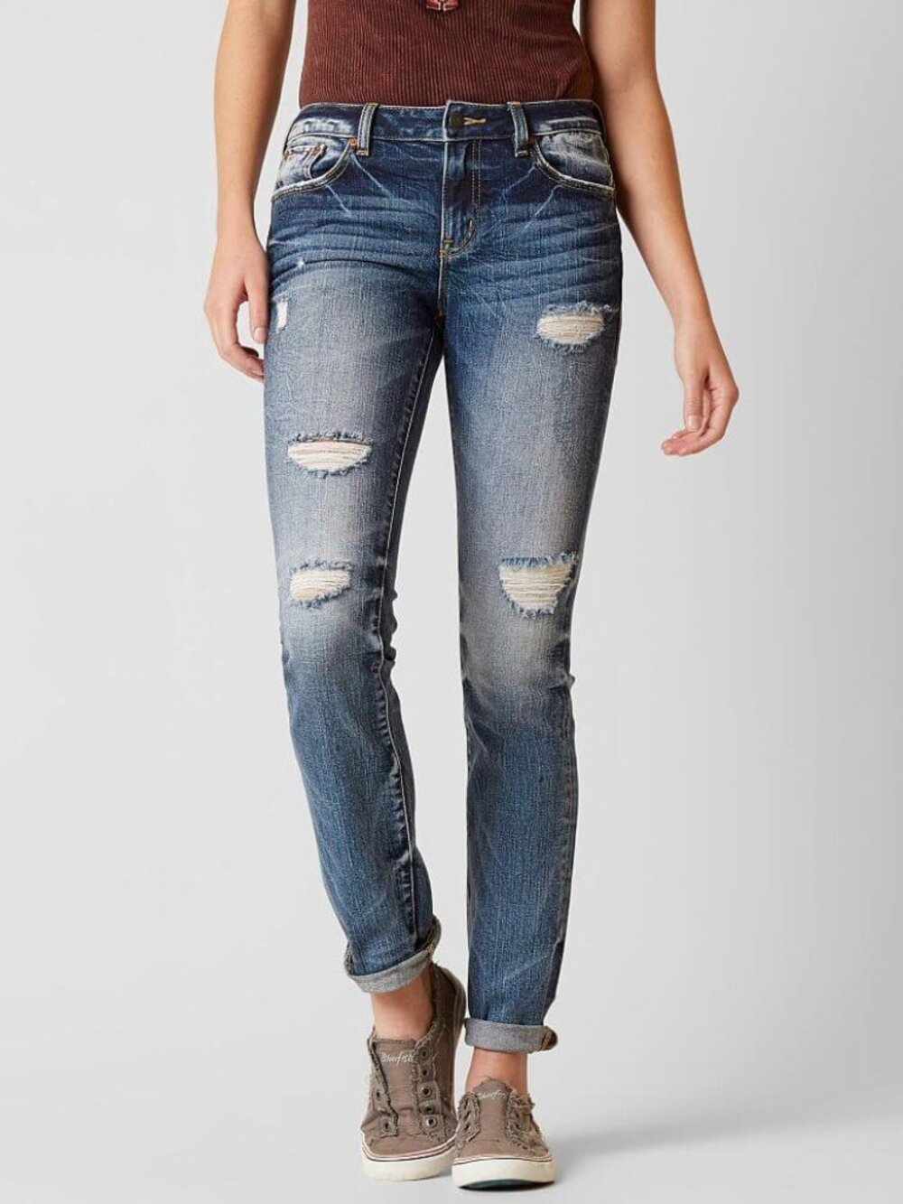 Rock Revival Remix Mid-Rise Straight Stretch Jean